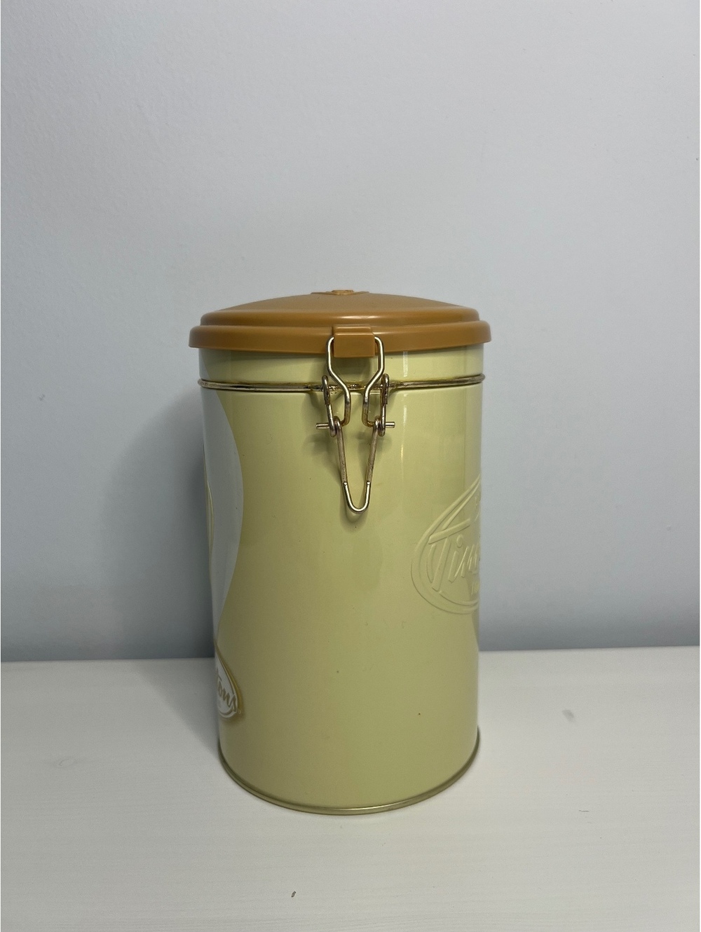 Limited Edition Tim Hortons Coffee Canister Metal Storage Tin Clamp Lid #006 - Picture 4 of 8